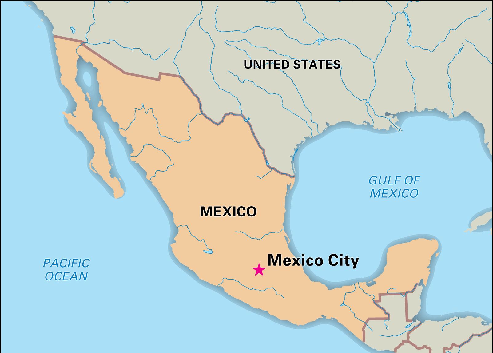 Mexico Capital City Map