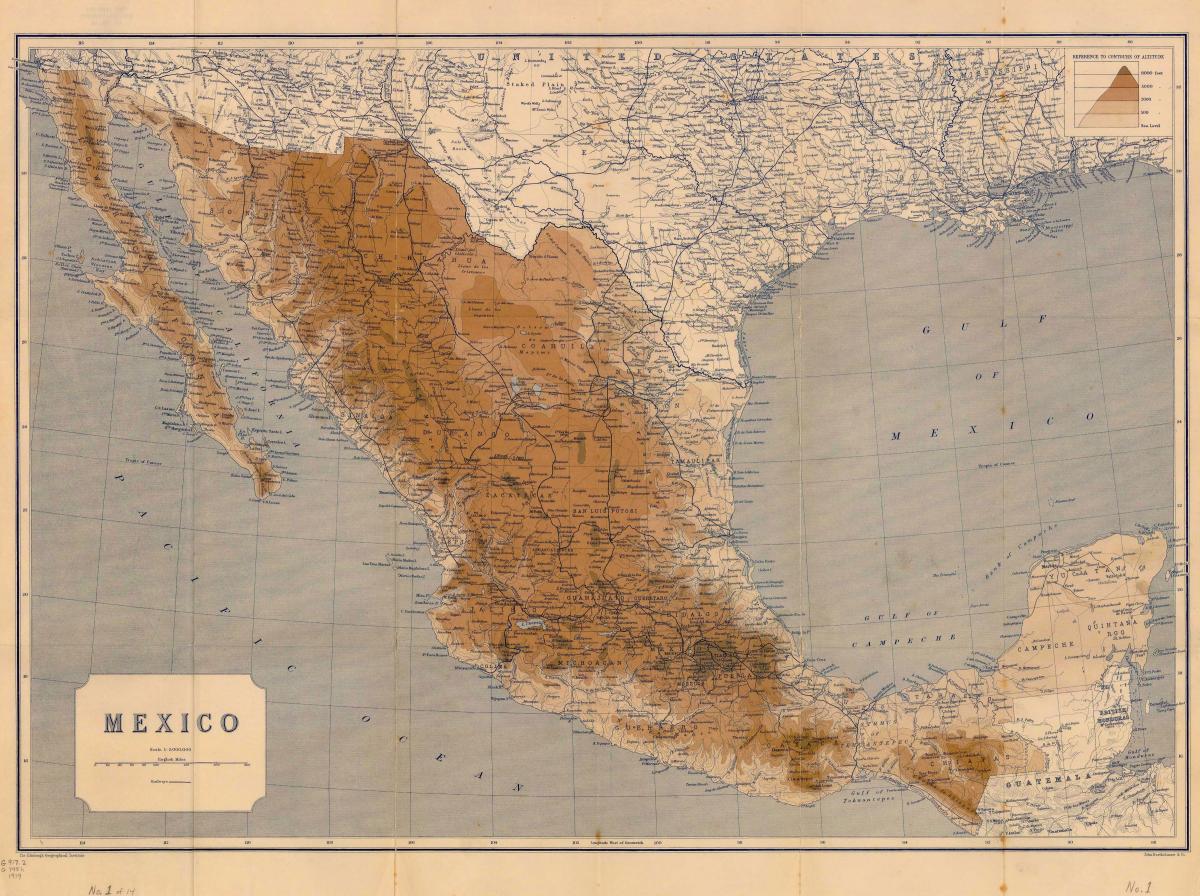 Historical map of Mexico