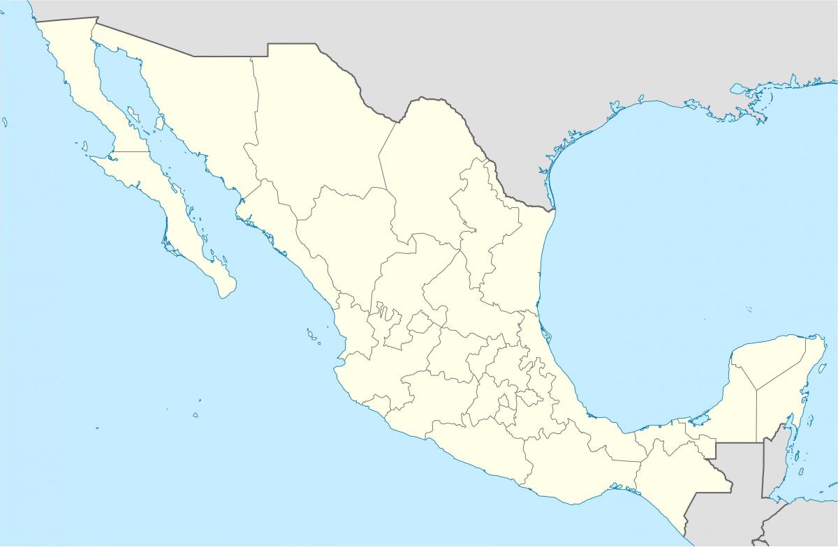 Empty Mexico map