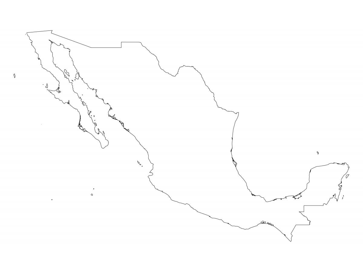 Mexico contours map
