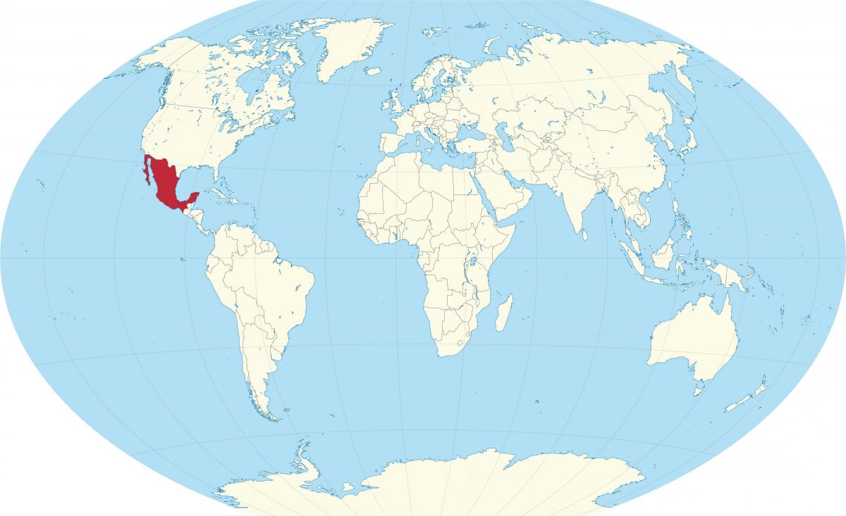 Mexico location on world map