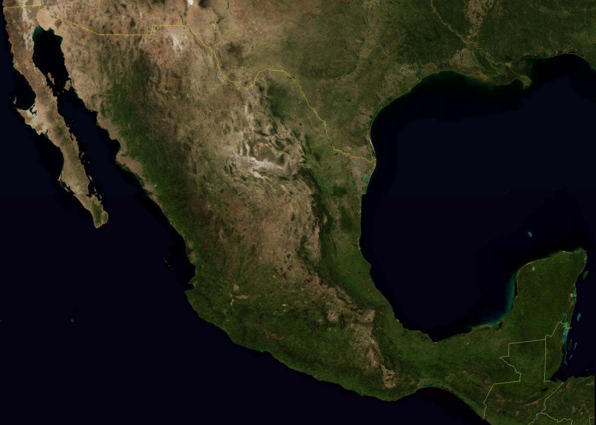 Mexico sky view map